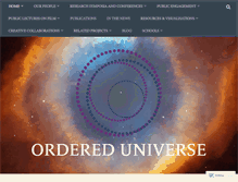 Tablet Screenshot of ordered-universe.com